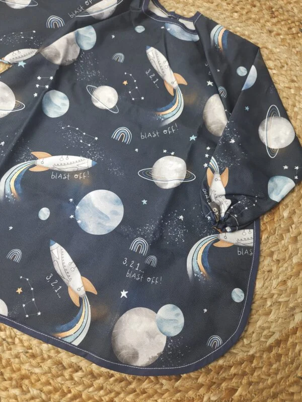 Bavoir à Manches Longues Motifs Planètes pour Bambins