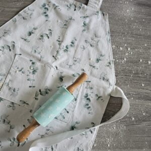 Tablier de Cuisine Enfant - Motifs Feuilles d'Eucalyptus (2/7 ans)